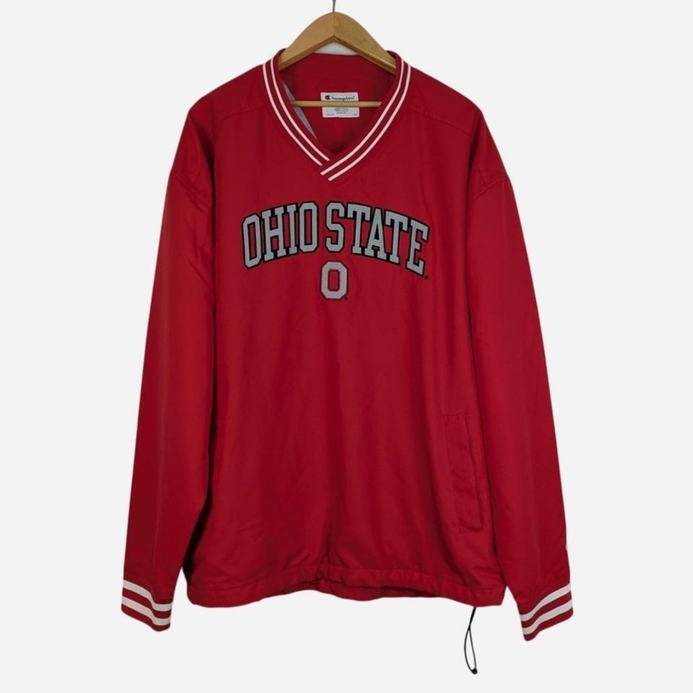 Champion Ohio State Buckeyes Pullover Windbreaker Warm-Up Jacket 2XL
